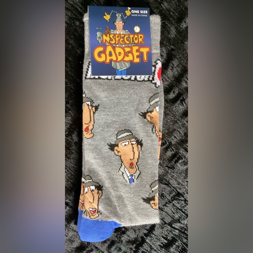 Inspector Gadget Gray Socks 7-12